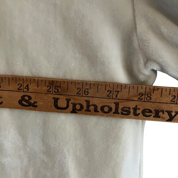 MNG Casual Velour Pullover Top M Boxy Elegant Old Money Comfy Drop Shoulder - Picture 7 of 10